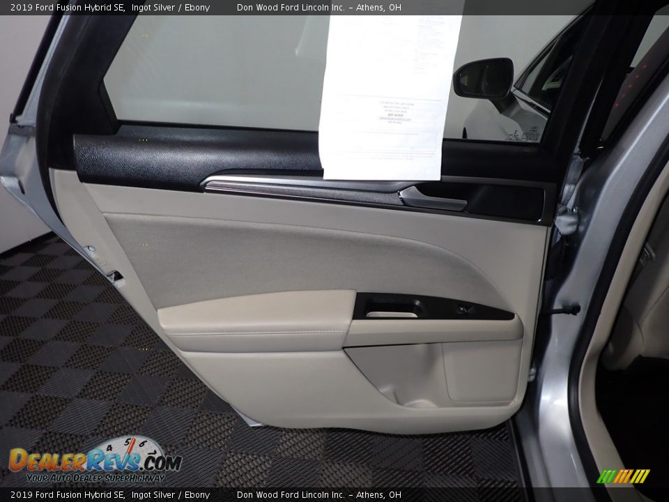 2019 Ford Fusion Hybrid SE Ingot Silver / Ebony Photo #19