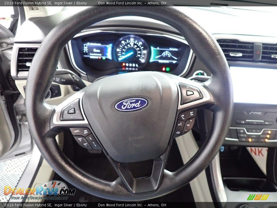 2019 Ford Fusion Hybrid SE Ingot Silver / Ebony Photo #28