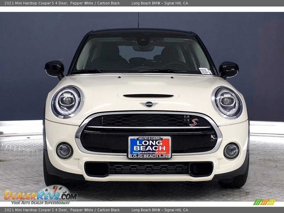 2021 Mini Hardtop Cooper S 4 Door Pepper White / Carbon Black Photo #2