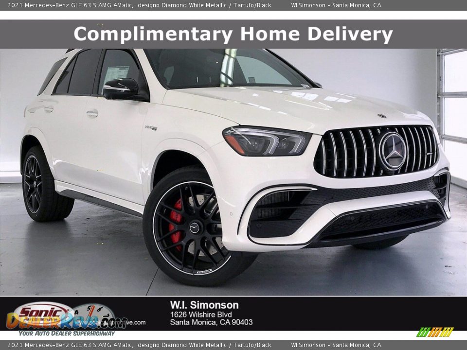 2021 Mercedes-Benz GLE 63 S AMG 4Matic designo Diamond White Metallic / Tartufo/Black Photo #1
