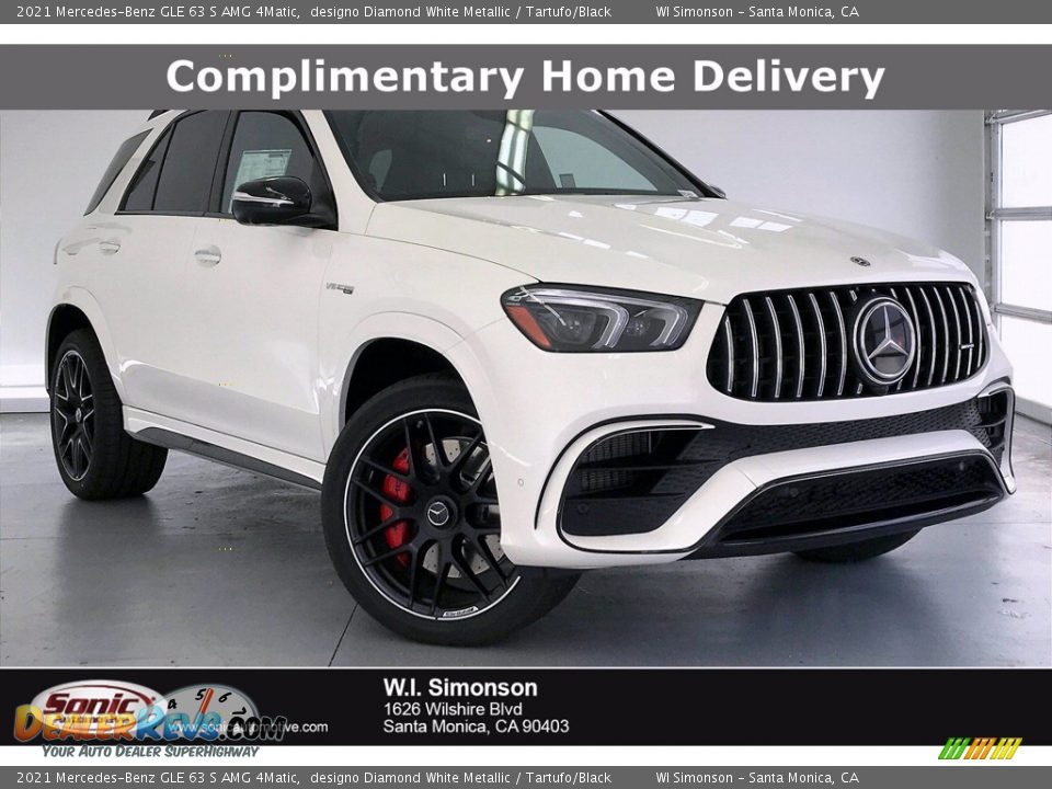 2021 Mercedes-Benz GLE 63 S AMG 4Matic designo Diamond White Metallic / Tartufo/Black Photo #1