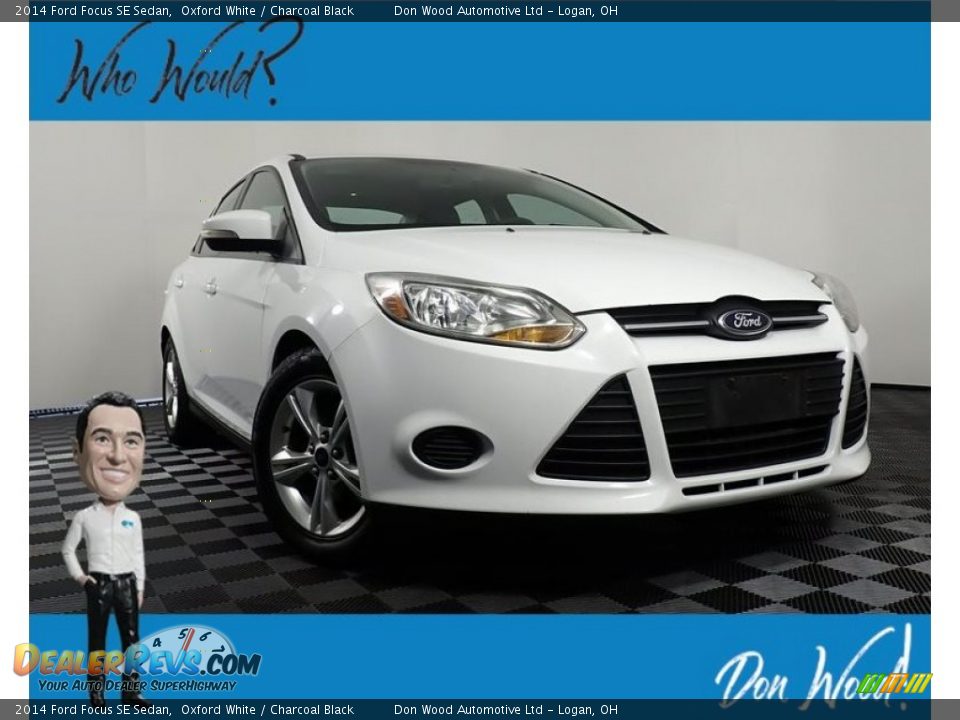 2014 Ford Focus SE Sedan Oxford White / Charcoal Black Photo #1