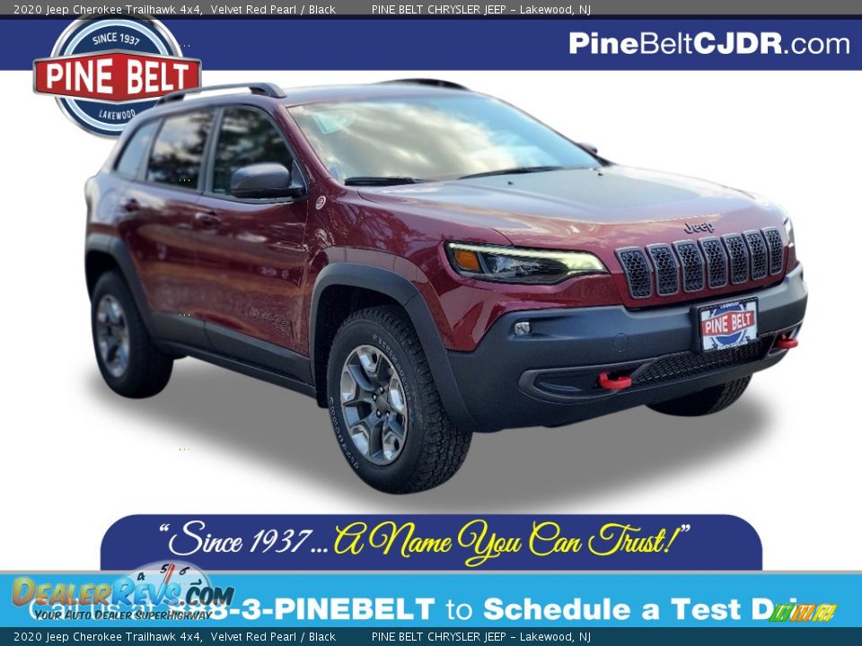 2020 Jeep Cherokee Trailhawk 4x4 Velvet Red Pearl / Black Photo #1