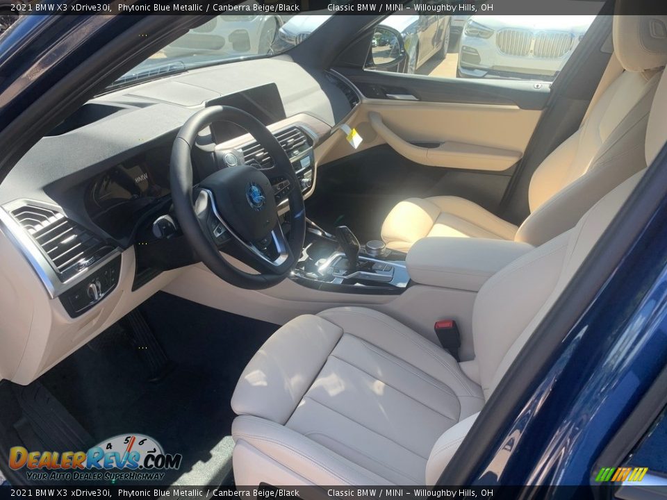 2021 BMW X3 xDrive30i Phytonic Blue Metallic / Canberra Beige/Black Photo #3