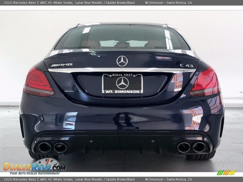 2020 Mercedes-Benz C AMG 43 4Matic Sedan Lunar Blue Metallic / Saddle Brown/Black Photo #3