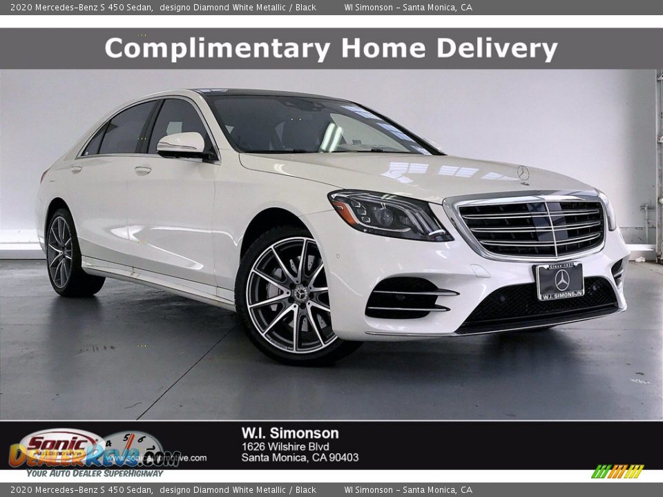 2020 Mercedes-Benz S 450 Sedan designo Diamond White Metallic / Black Photo #1