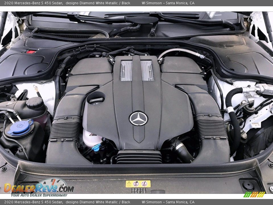 2020 Mercedes-Benz S 450 Sedan designo Diamond White Metallic / Black Photo #8