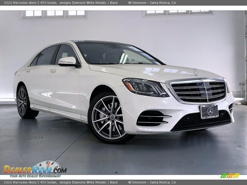 2020 Mercedes-Benz S 450 Sedan designo Diamond White Metallic / Black Photo #12