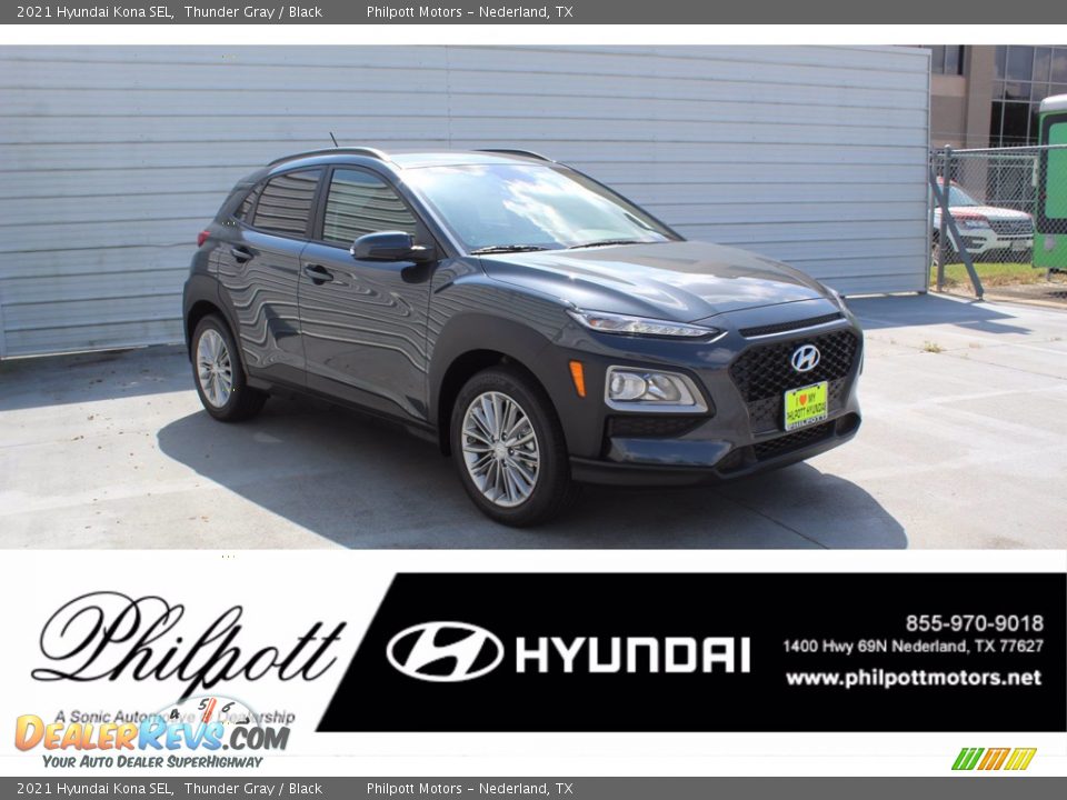 2021 Hyundai Kona SEL Thunder Gray / Black Photo #1