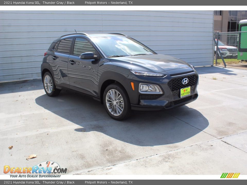 2021 Hyundai Kona SEL Thunder Gray / Black Photo #2