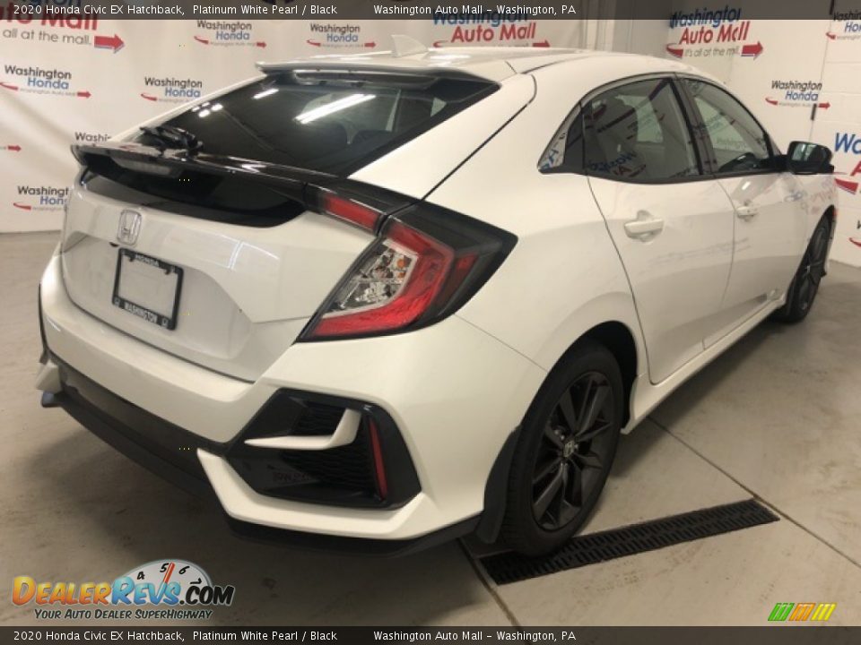 2020 Honda Civic EX Hatchback Platinum White Pearl / Black Photo #3