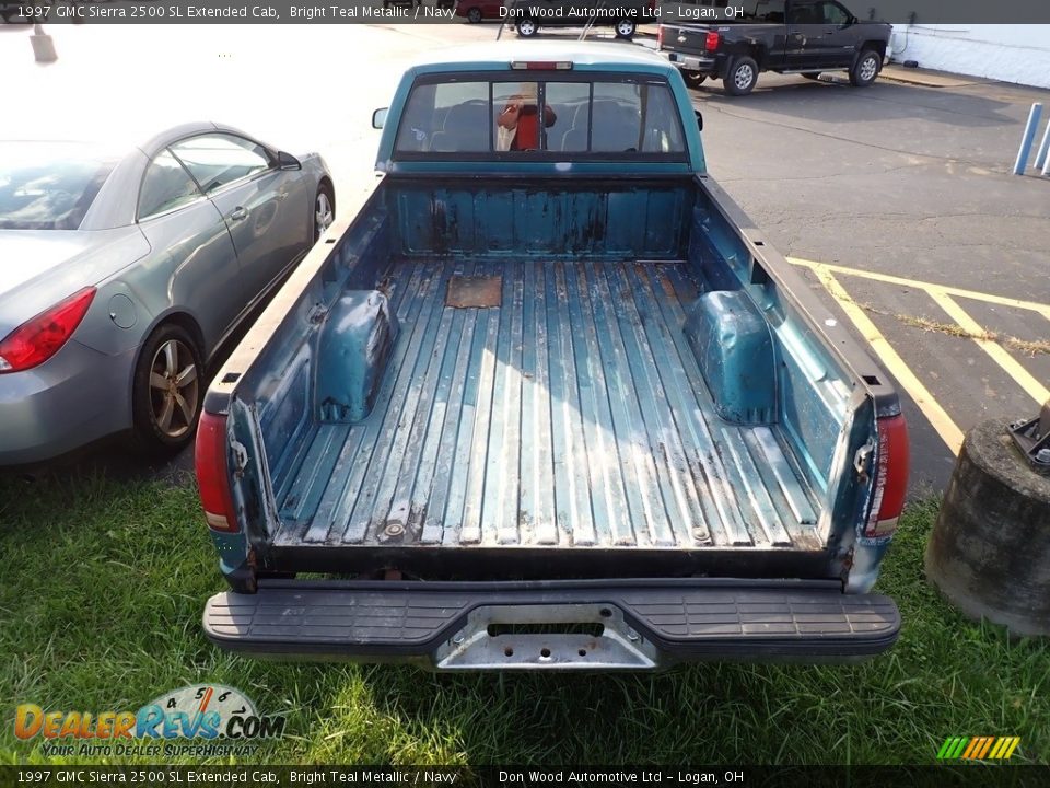 1997 GMC Sierra 2500 SL Extended Cab Bright Teal Metallic / Navy Photo #16