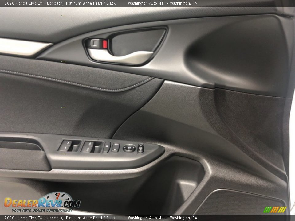 2020 Honda Civic EX Hatchback Platinum White Pearl / Black Photo #8