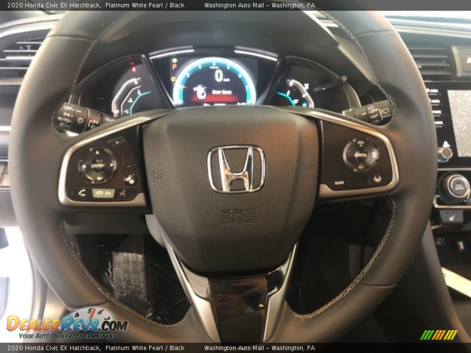 2020 Honda Civic EX Hatchback Platinum White Pearl / Black Photo #12