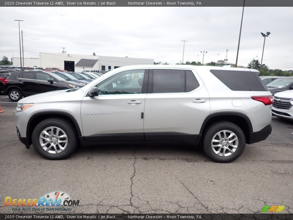 2020 Chevrolet Traverse LS AWD Silver Ice Metallic / Jet Black Photo #3