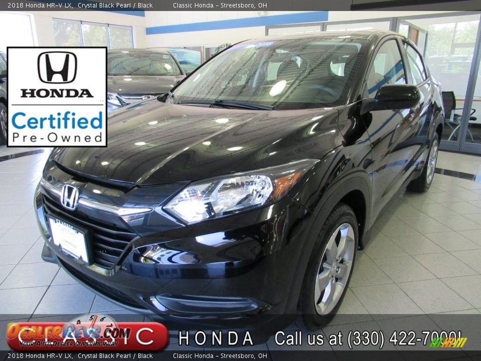 2018 Honda HR-V LX Crystal Black Pearl / Black Photo #1