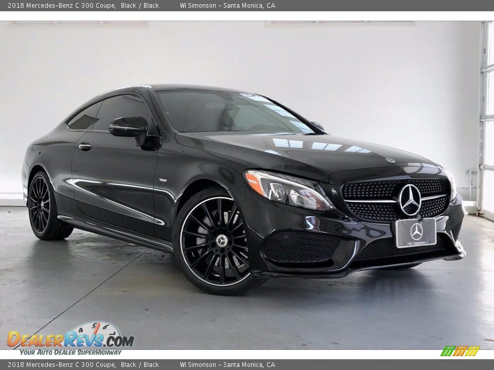 2018 Mercedes-Benz C 300 Coupe Black / Black Photo #34