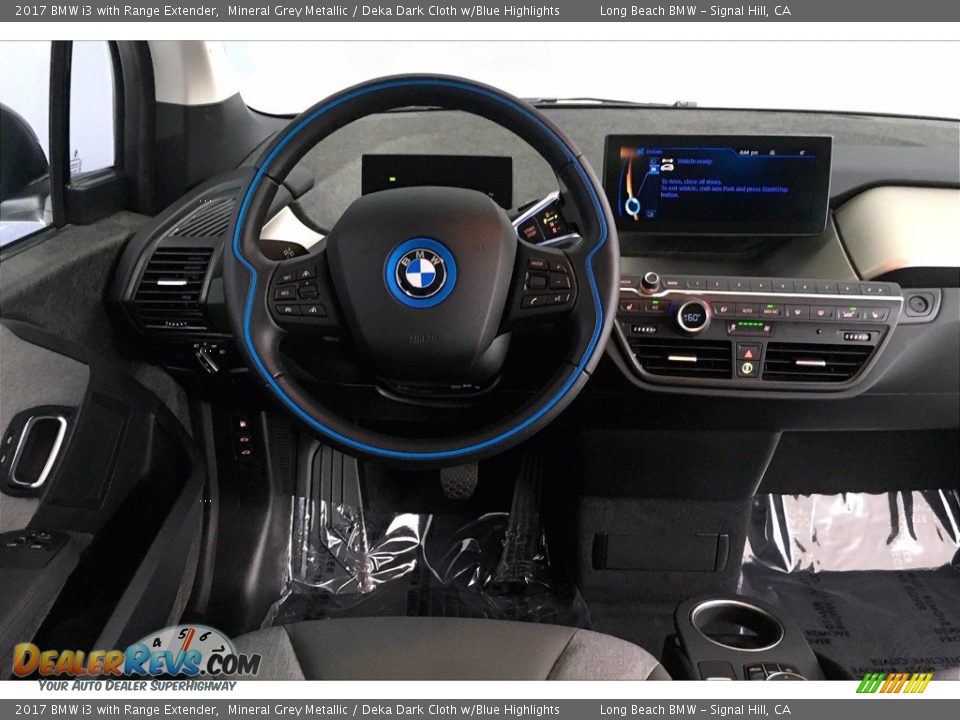 2017 BMW i3 with Range Extender Mineral Grey Metallic / Deka Dark Cloth w/Blue Highlights Photo #4