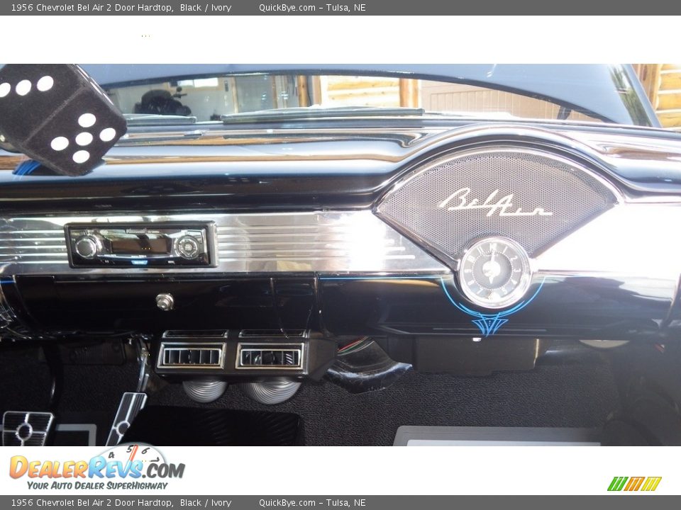 1956 Chevrolet Bel Air 2 Door Hardtop Black / Ivory Photo #12