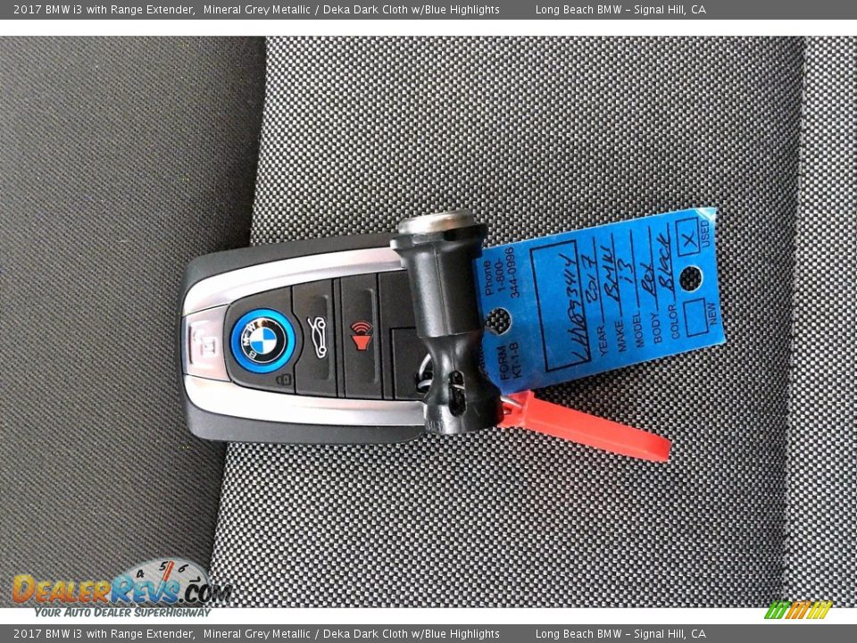 2017 BMW i3 with Range Extender Mineral Grey Metallic / Deka Dark Cloth w/Blue Highlights Photo #11