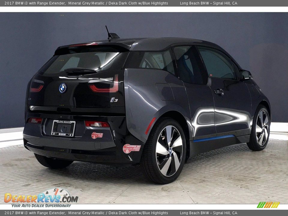 2017 BMW i3 with Range Extender Mineral Grey Metallic / Deka Dark Cloth w/Blue Highlights Photo #13