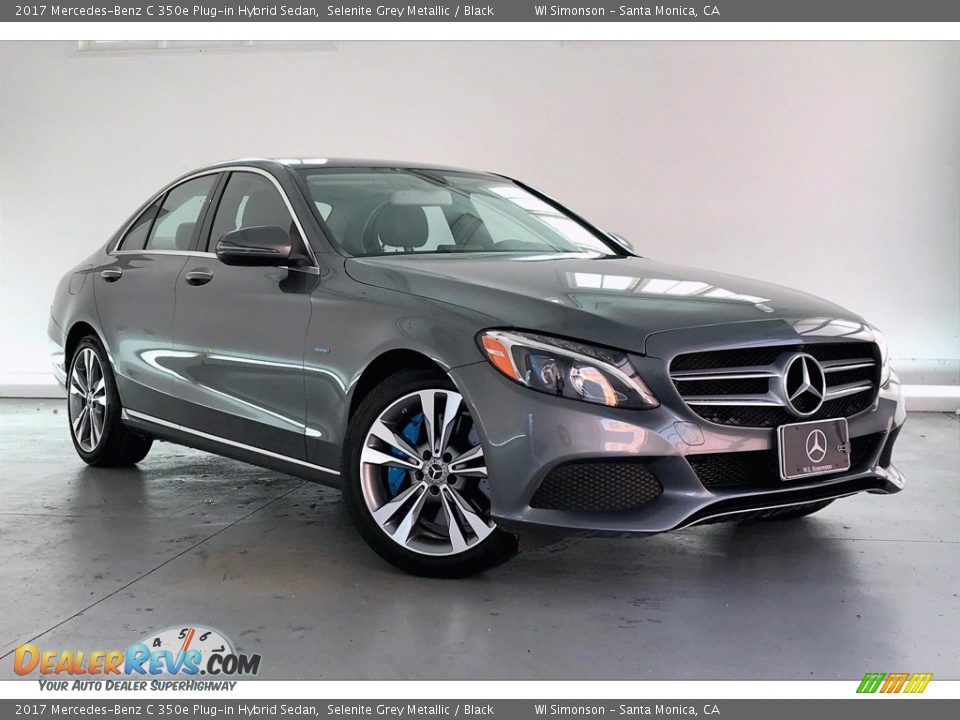 2017 Mercedes-Benz C 350e Plug-in Hybrid Sedan Selenite Grey Metallic / Black Photo #34