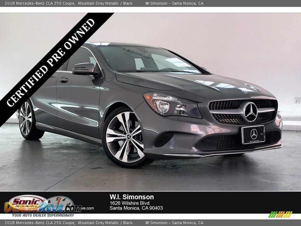 2018 Mercedes-Benz CLA 250 Coupe Mountain Grey Metallic / Black Photo #1