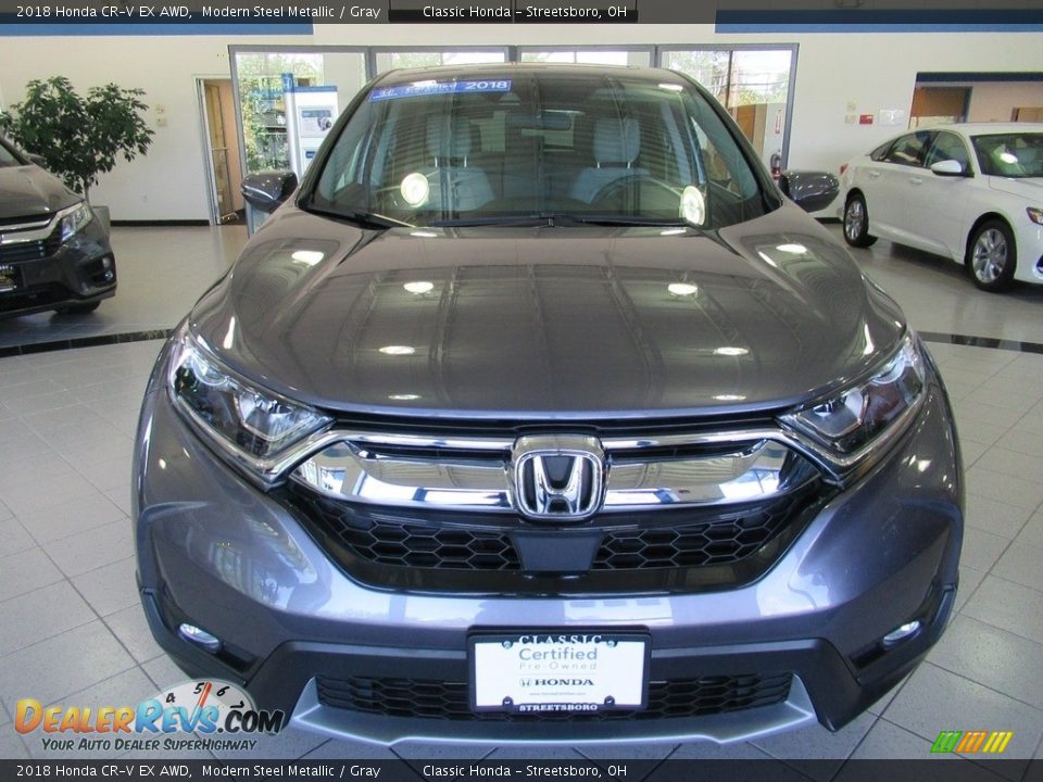 2018 Honda CR-V EX AWD Modern Steel Metallic / Gray Photo #2