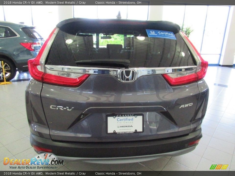 2018 Honda CR-V EX AWD Modern Steel Metallic / Gray Photo #8