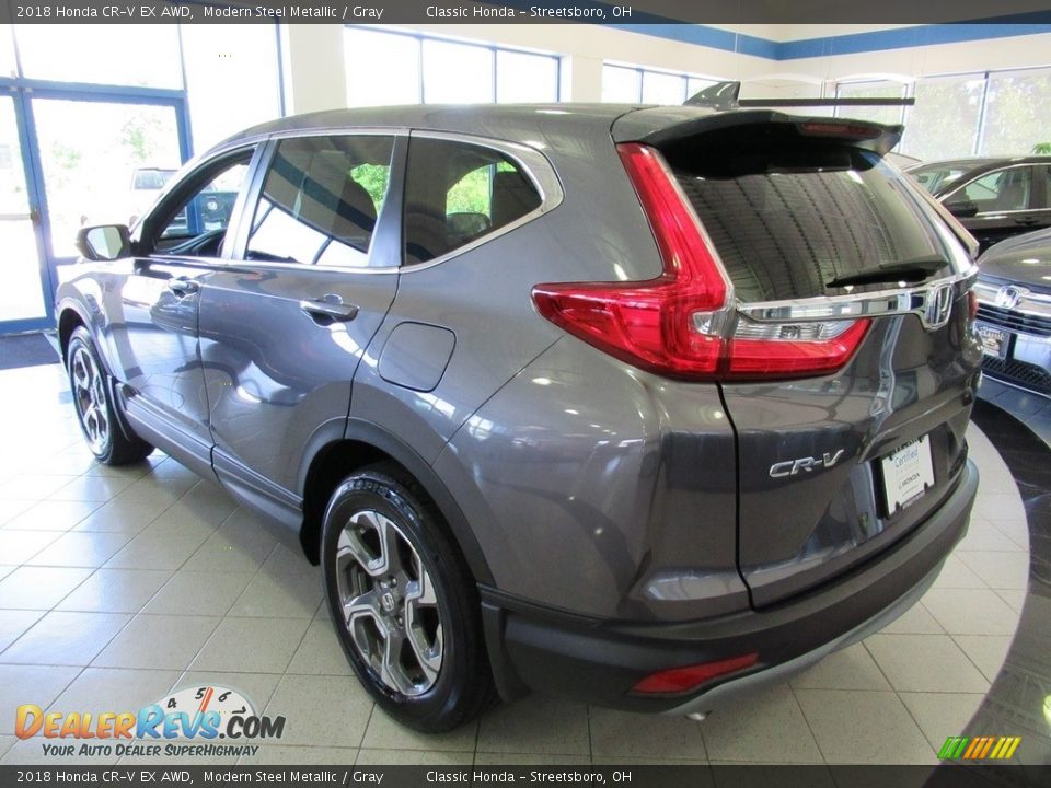 2018 Honda CR-V EX AWD Modern Steel Metallic / Gray Photo #9