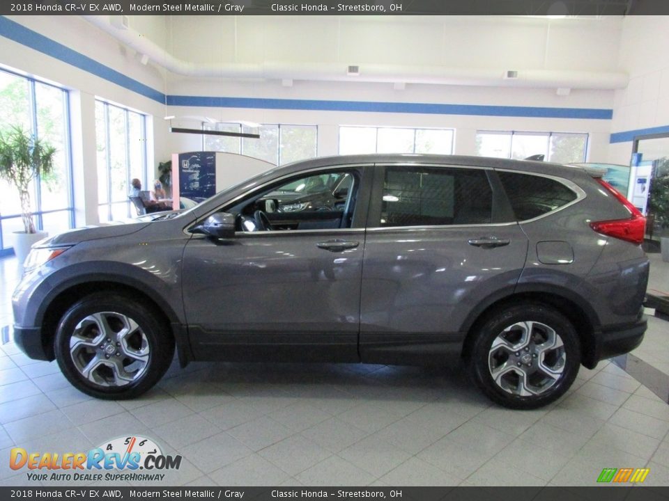 2018 Honda CR-V EX AWD Modern Steel Metallic / Gray Photo #10