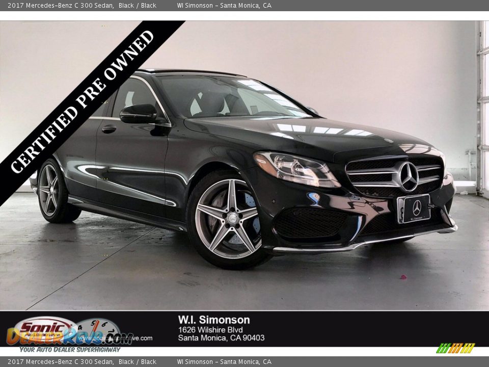 2017 Mercedes-Benz C 300 Sedan Black / Black Photo #1