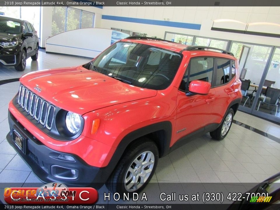 2018 Jeep Renegade Latitude 4x4 Omaha Orange / Black Photo #1
