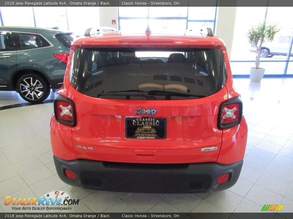 2018 Jeep Renegade Latitude 4x4 Omaha Orange / Black Photo #6