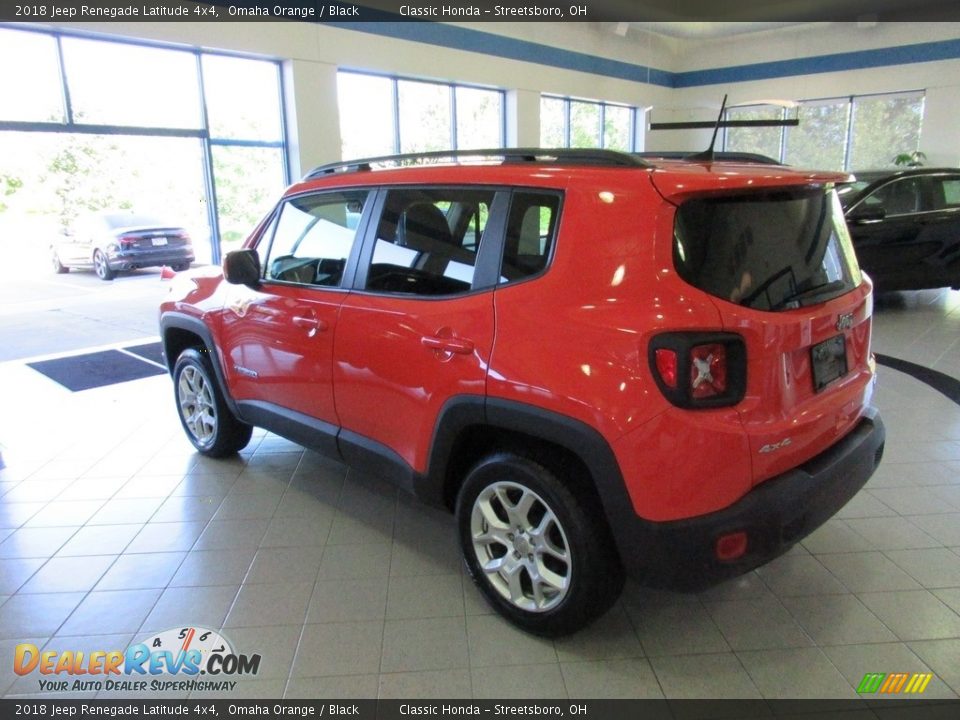 2018 Jeep Renegade Latitude 4x4 Omaha Orange / Black Photo #7