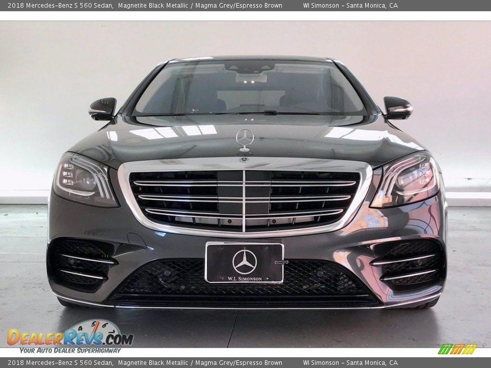 2018 Mercedes-Benz S 560 Sedan Magnetite Black Metallic / Magma Grey/Espresso Brown Photo #2