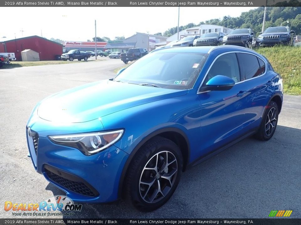 2019 Alfa Romeo Stelvio Ti AWD Misano Blue Metallic / Black Photo #1