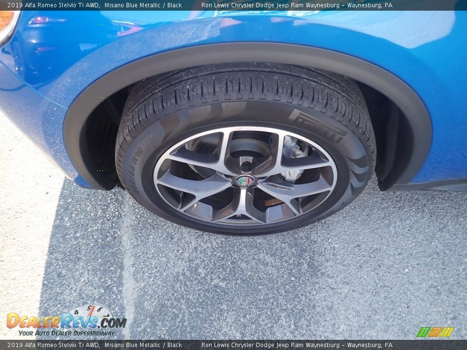 2019 Alfa Romeo Stelvio Ti AWD Misano Blue Metallic / Black Photo #2