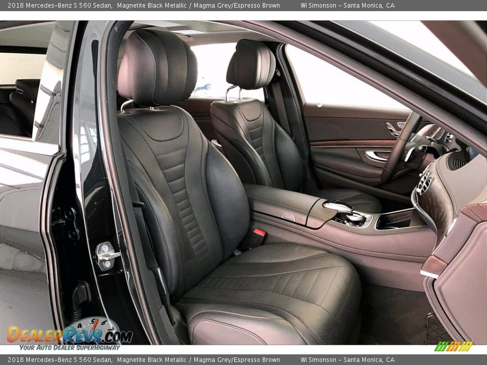 2018 Mercedes-Benz S 560 Sedan Magnetite Black Metallic / Magma Grey/Espresso Brown Photo #6