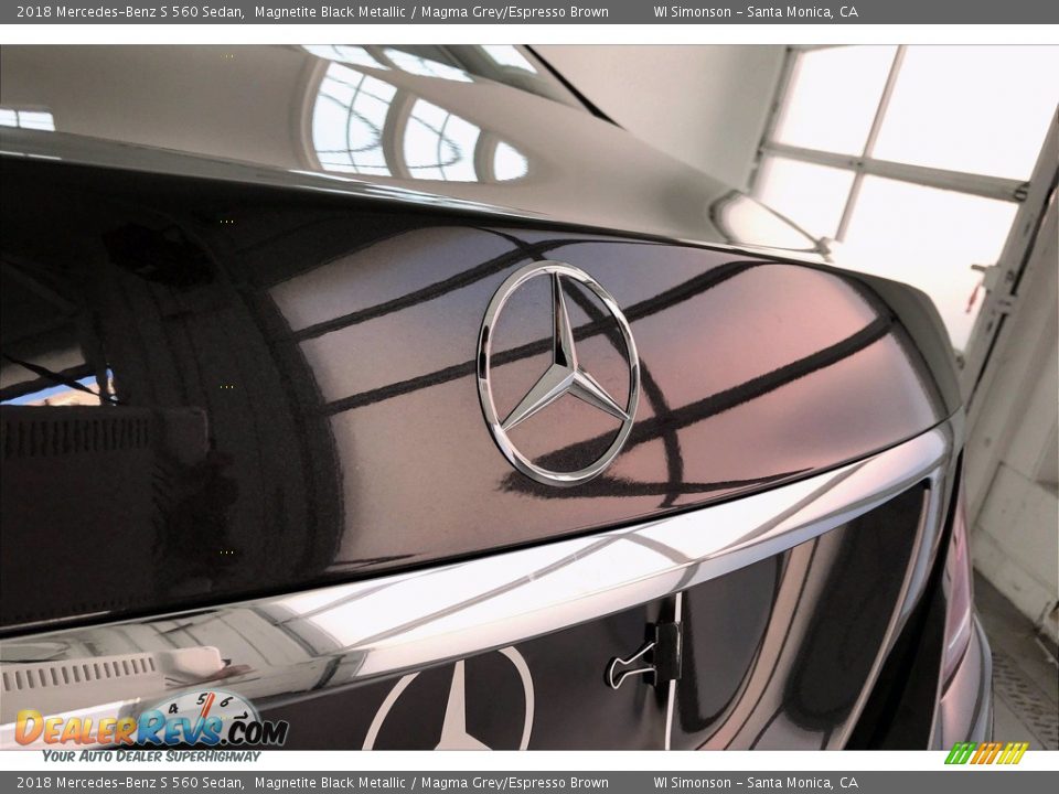 2018 Mercedes-Benz S 560 Sedan Magnetite Black Metallic / Magma Grey/Espresso Brown Photo #7