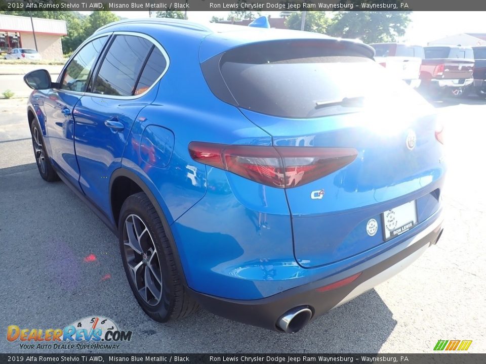 2019 Alfa Romeo Stelvio Ti AWD Misano Blue Metallic / Black Photo #4