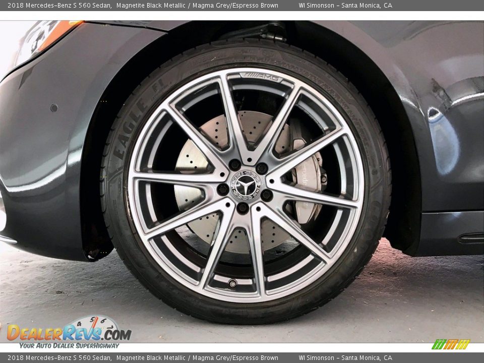 2018 Mercedes-Benz S 560 Sedan Magnetite Black Metallic / Magma Grey/Espresso Brown Photo #8
