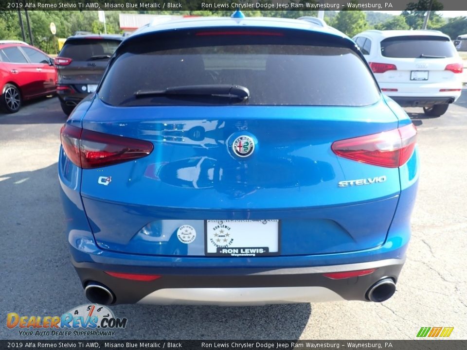 2019 Alfa Romeo Stelvio Ti AWD Misano Blue Metallic / Black Photo #5