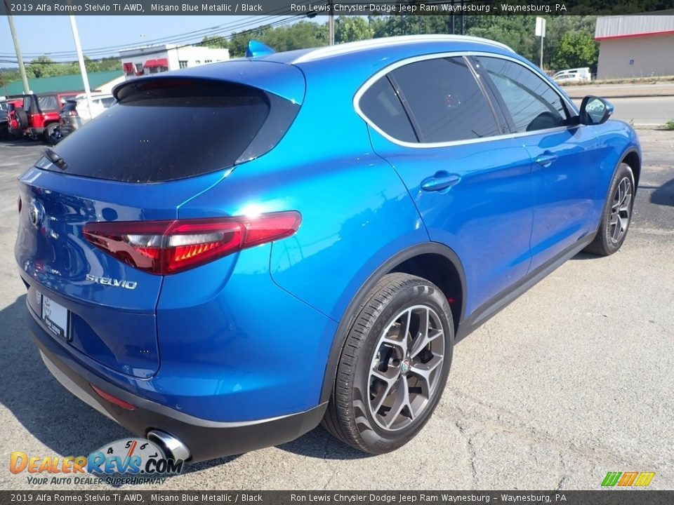 2019 Alfa Romeo Stelvio Ti AWD Misano Blue Metallic / Black Photo #6