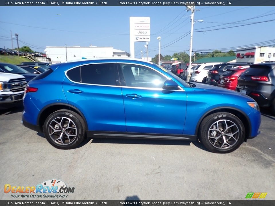 2019 Alfa Romeo Stelvio Ti AWD Misano Blue Metallic / Black Photo #7