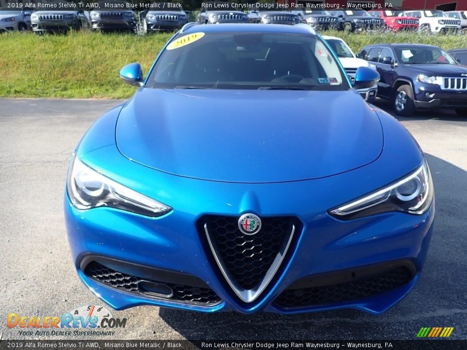 2019 Alfa Romeo Stelvio Ti AWD Misano Blue Metallic / Black Photo #9