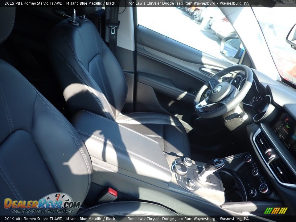 2019 Alfa Romeo Stelvio Ti AWD Misano Blue Metallic / Black Photo #10