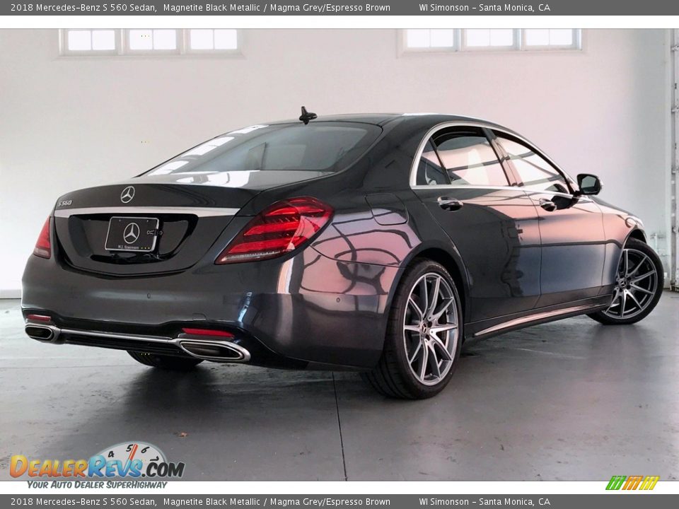 2018 Mercedes-Benz S 560 Sedan Magnetite Black Metallic / Magma Grey/Espresso Brown Photo #16