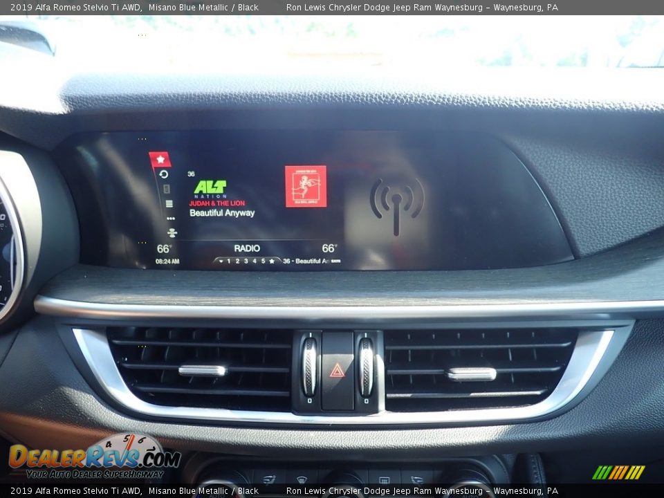 2019 Alfa Romeo Stelvio Ti AWD Misano Blue Metallic / Black Photo #16