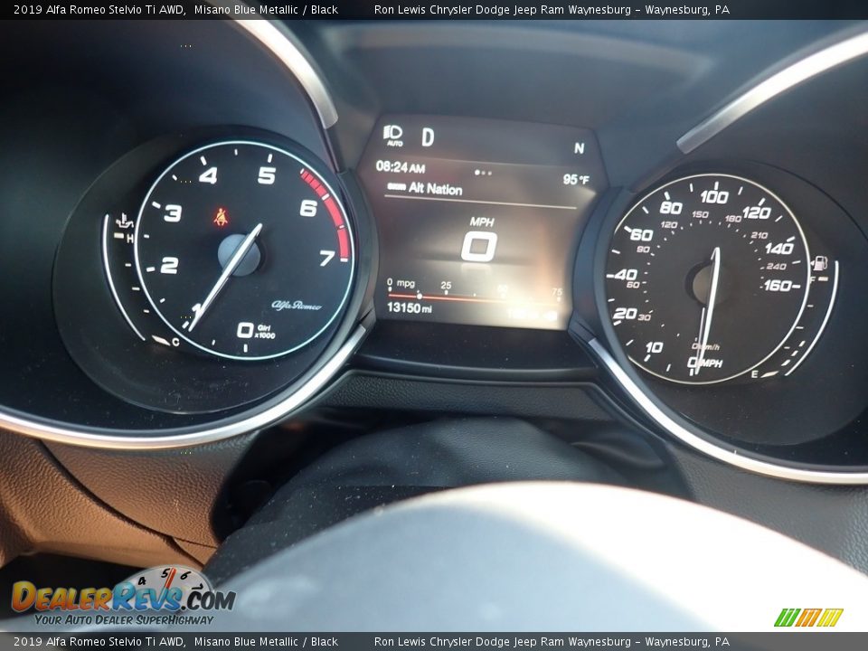 2019 Alfa Romeo Stelvio Ti AWD Misano Blue Metallic / Black Photo #18